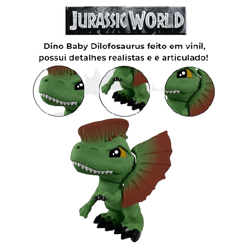 Boneco Baby Dino Dilofosaurus Jurassic World Pupee Boneco Baby Dino Dilofosaurus Jurassic World Pupee